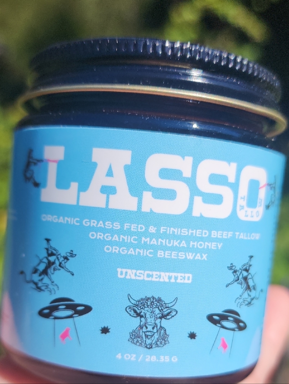 LASSO Unscented Tallow Balm - Blue Jar